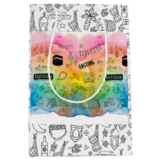 Colorful Doodle Eid Mittlere Geschenktüte