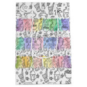 Colorful Doodle Eid Mittlere Geschenktüte (Rückseite)