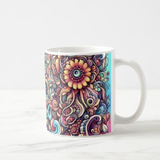 Colorful doodle kaffeetasse