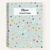 Colorful Dot Back to School Supplies Notizblock (Vorderseite)