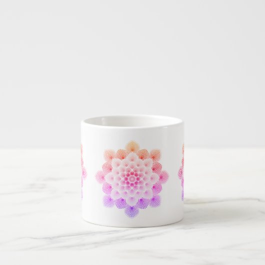 Colorful Dot Mandala Espressotasse (Vorderseite)