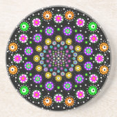 Colorful Dot Mandala Getränkeuntersetzer (Vorne)