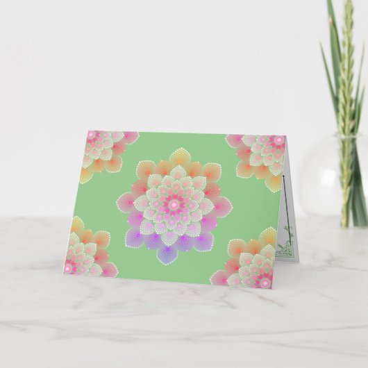 Colorful Dot Mandala Happy Birthday Card Karte (Vorderseite)