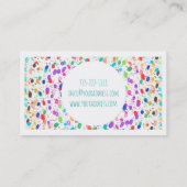 Colorful Dot Sketch Babysitter Business Card Visitenkarte (Rückseite)
