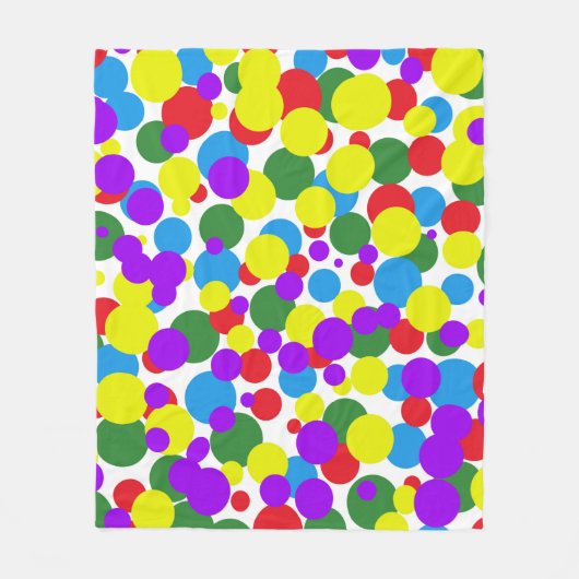 Colorful Dots Fleecedecke (Vorderseite)