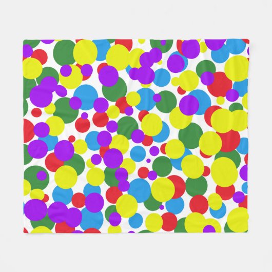 Colorful Dots Fleecedecke (Vorderseite (Horizontal))