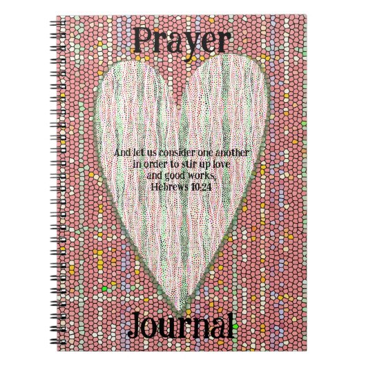 Colorful Dots Heart Art Prayer Journal Notizblock (Vorderseite)
