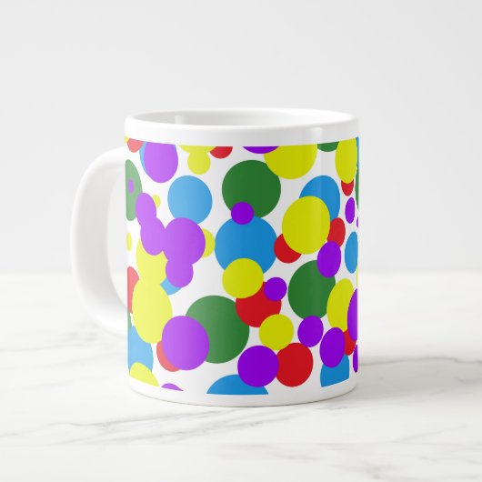 Colorful Dots Jumbo-Tasse (Vorderseite Links)