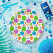Colorful Dots Pattern Pappteller (Party)