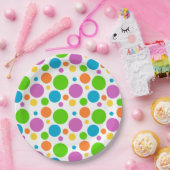 Colorful Dots Pattern Pappteller (Party)