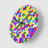 Colorful Dots Runde Wanduhr (Winkel)