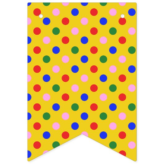 Colorful Dots Wimpelkette (Dritte Fahne)
