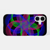 Colorful Double Loop Mesh Geometric iPhone 16 Case Hülle (Rückseite (Horizontal))