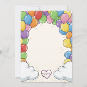 Colorful Dragon & Unicorn Double Celebration Einladung (Rückseite)