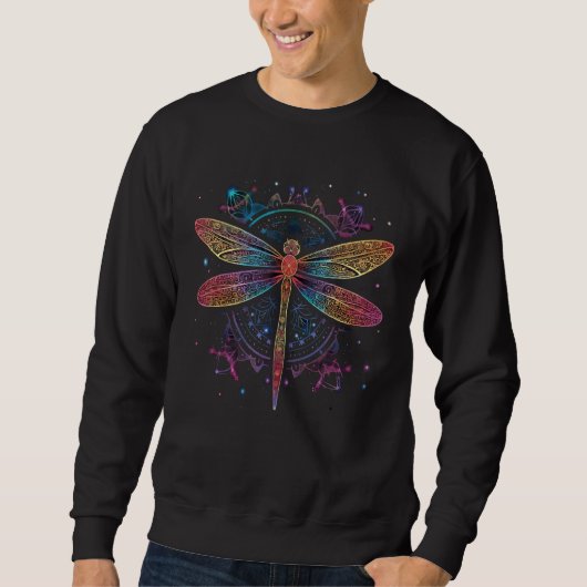 Colorful Dragonfly Graphic Chakra Spiritual 1 Sweatshirt (Vorderseite)