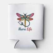 Colorful dragonfly Nurse life T-Shirt (1) Dosenkühler (Vorderseite)