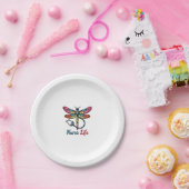 Colorful dragonfly Nurse life T-Shirt (1) Pappteller (Party)