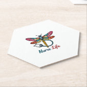 Colorful dragonfly Nurse life T-Shirt (1) Untersetzer (angewinkelt)