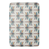 Colorful Dragonfly Pattern Badematte (Vorderseite Vertikal)