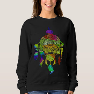 Colorful Dreamcatcher Feathers Tribal Native Ameri Sweatshirt