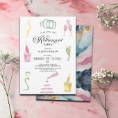 Colorful Drinks and Bottles Retirement Party Einladung