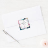 Colorful Drinks and Bottles Retirement Party Quadratischer Aufkleber (Umschlag)