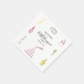 Colorful Drinks and Bottles Retirement Party Serviette (Ecke)