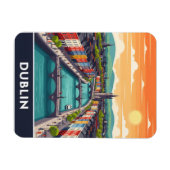 Colorful Dublin Cityscape – River Liffey & Bridges Magnet (Horizontal)