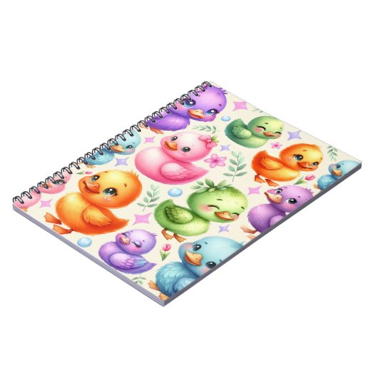 Colorful Ducklings Notizblock (Linke Seite)