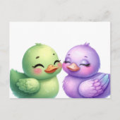 Colorful Ducklings Postkarte (Vorderseite)