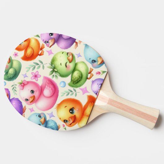 Colorful Ducklings Tischtennis Schläger (Seitenansicht)