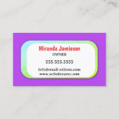 Colorful Dusting Maid Professional Cleaning Busine Visitenkarte (Rückseite)