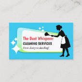 Colorful Dusting Maid Professional Cleaning Busine Visitenkarte (Vorderseite)