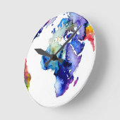 Colorful Earth Runde Wanduhr (Winkel)
