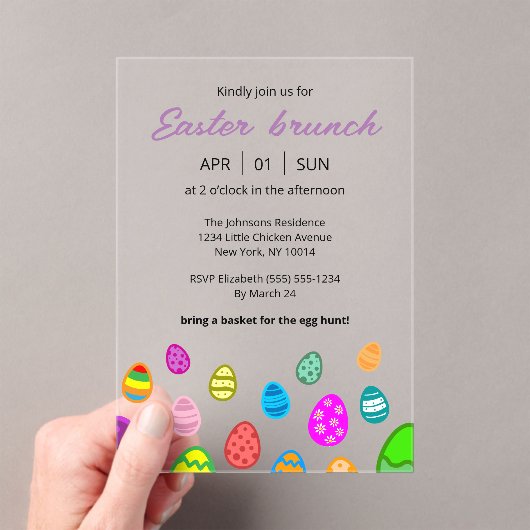 Colorful Easter Brunch Acryleinladungen (Insitu (Handheld))