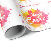 COLORFUL  Easter BRUNCH & HUNT Geschenkpapier (Rolleneckpunkt)