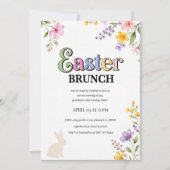 Colorful Easter Brunch Invitation | Floral Spring  Einladung (Vorderseite)