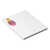 Colorful Easter Chick in Painted Egg Notizblock (angewinkelt)