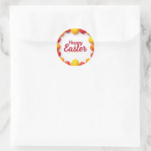 Colorful Easter Egg Hunt Classic Round Sticker (Tasche)