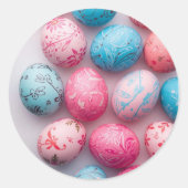Colorful Easter Egg Hunt Classic Round Sticker (Vorderseite)