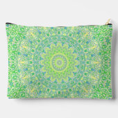 Colorful Eclectic Groovy Hippie Boho Funky Mandala Zubehörtasche (Rückseite)