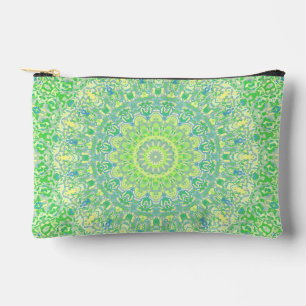 Colorful Eclectic Groovy Hippie Boho Funky Mandala Zubehörtasche