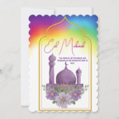 Colorful Eid Mubarak Card Feiertagskarte (Vorderseite)