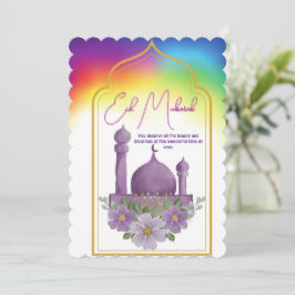 Colorful Eid Mubarak Card Feiertagskarte