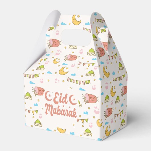 Colorful Eid Mubarak Eid Goodie Favor Box Geschenkschachtel (Vorderseite)