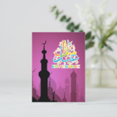 Colorful Eid Mubarak Happy Eid Postkarte (Stehend Vorderseite)