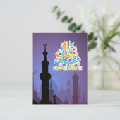 Colorful Eid Mubarak Happy Postkarte (Stehend Vorderseite)