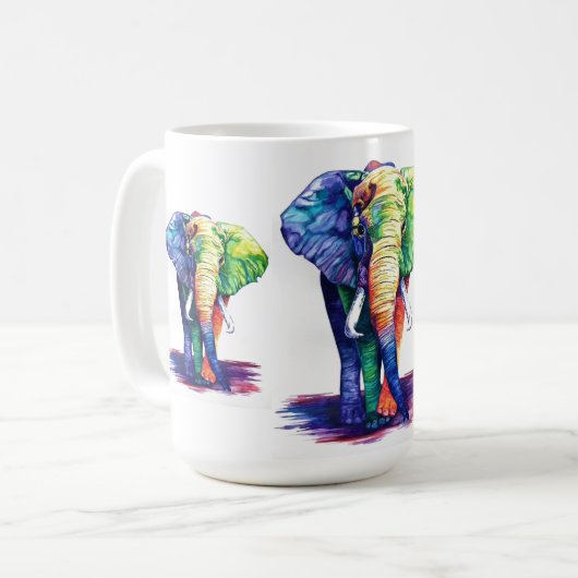 Colorful elephant kaffeetasse (Vorderseite Links)