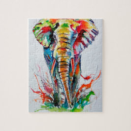 Colorful elephant puzzle
