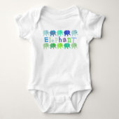 Colorful Elephants Baby Romper Baby Strampler (Vorderseite)